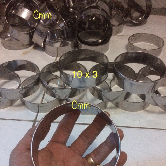 Jual Ring Cutter Cetakan Loyang Roti Kue Ring Bulat 10x3 Shopee Indonesia