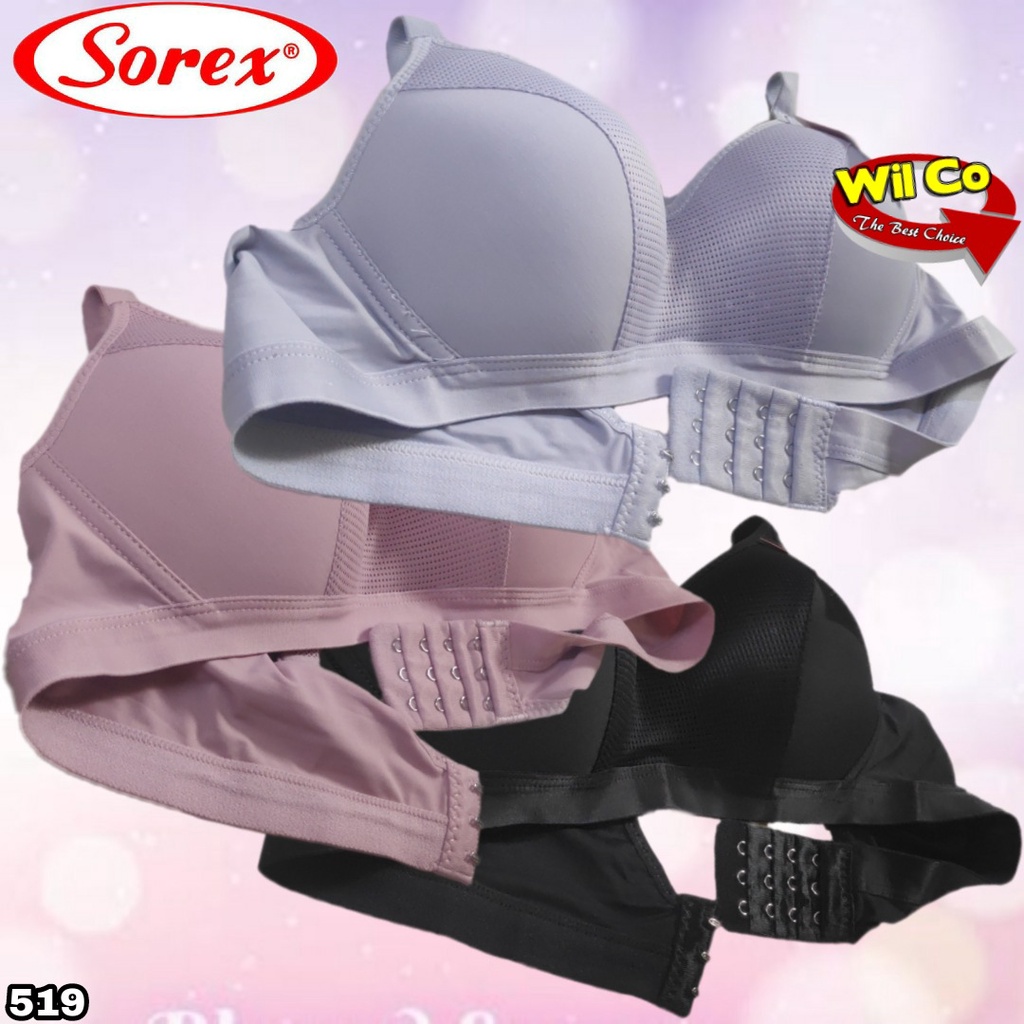 K519 - BRA WANITA SOREX LAVENDER BUSA TIPIS TANPA KAWAT FULL CUP B/C SIZE 36 - 42