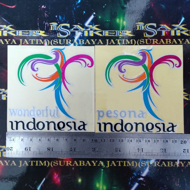 

stiker cutting pesona wonderful Indonesia 10cmx10cm