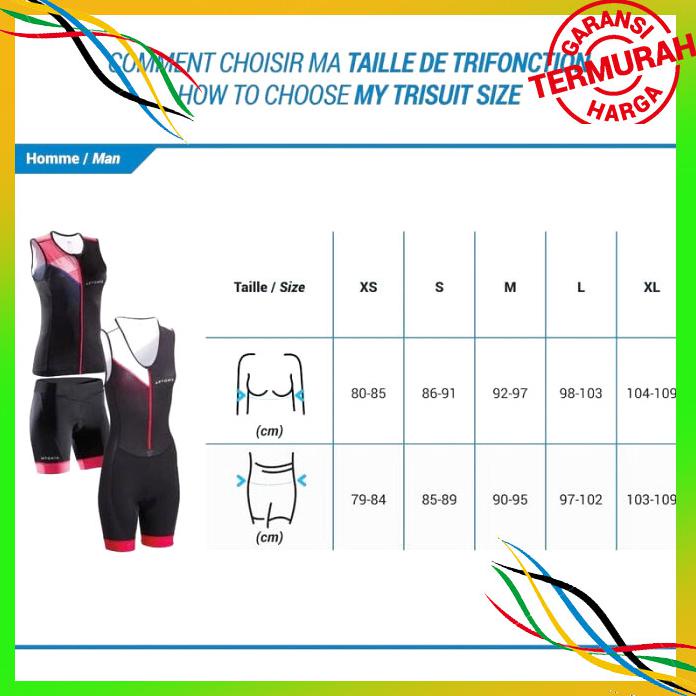 OLAHRAGA APTONIA TRISUIT TRIATHLON TANPA LENGAN WANITA DEWASA DECATHLON 8495308 BAYAR COD