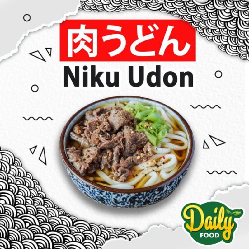 NIKU UDON  DAILY FOOD PASTA SET 1 PORSI TANPA MSG FROZEN FOOD HALAL ALAMI