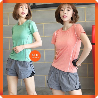 Baju Olahraga Lengan Pendek / Yoga Tshirt / Sportwear Wanita - SW10 - BOS