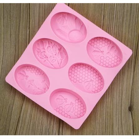 Bee Pattern Soap Silicone Mold - Cetakan Sabun DIY Pola Lebah