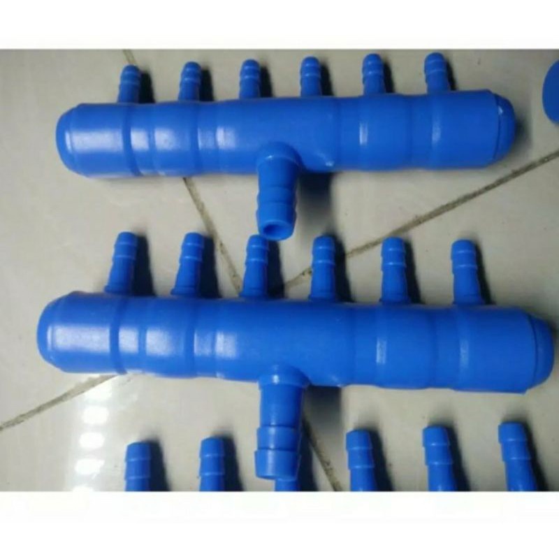pipa pembagi cabang 6lubang untuk air pump aerator 6 output