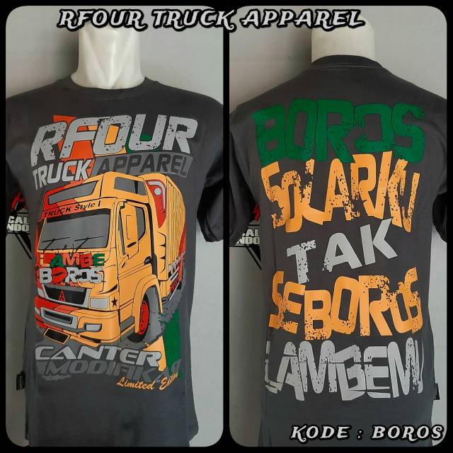 KAOS TRUK LAMBE BOROS KAOS CANTER BY RFOUR TRUCK APPAREL