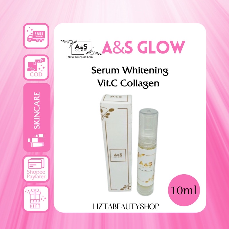 SERUM WHITENING GLOWING BY A&S GLOW (VIT C & COLLAGEN)