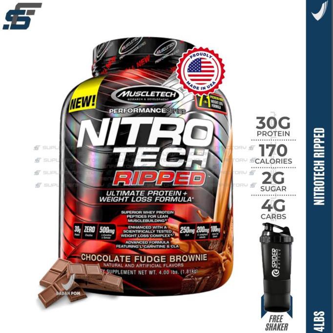 Muscletech Nitrotech Ripped 4lbs 4 lbs Nitro tech Muscle Tech TERBAIK]]