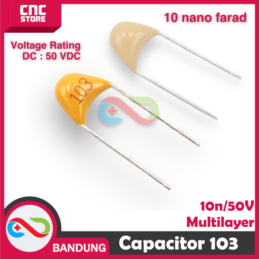 10PCS CAPACITOR KAPASITOR MULTILAYER TANTALUM 10NF 0.01UF 103