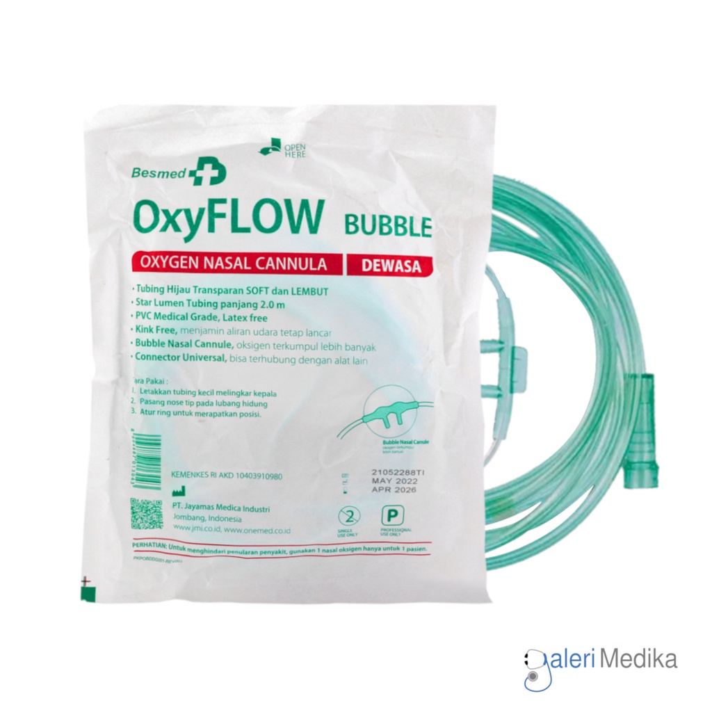 Selang Oxygen / Selang Oksigen Oxyflow Nasal Oxygen Cannula Dewasa