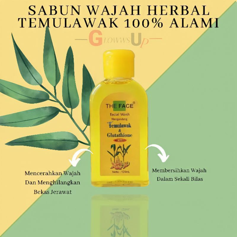 Facial Wash Temulawak The Face BPOM 125ml - Sabun Cair