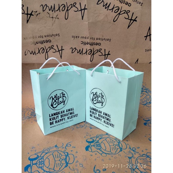 

Paperbag custom size bahan BC 160gr size P21 x L8 x T21
