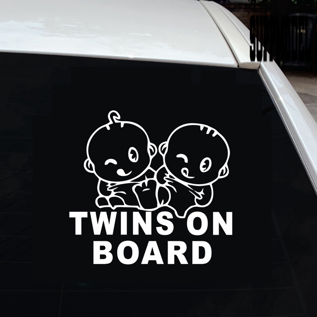 Stiker Motif BABY ON BOARD Warna Cerah Untuk Dekorasi Mobil