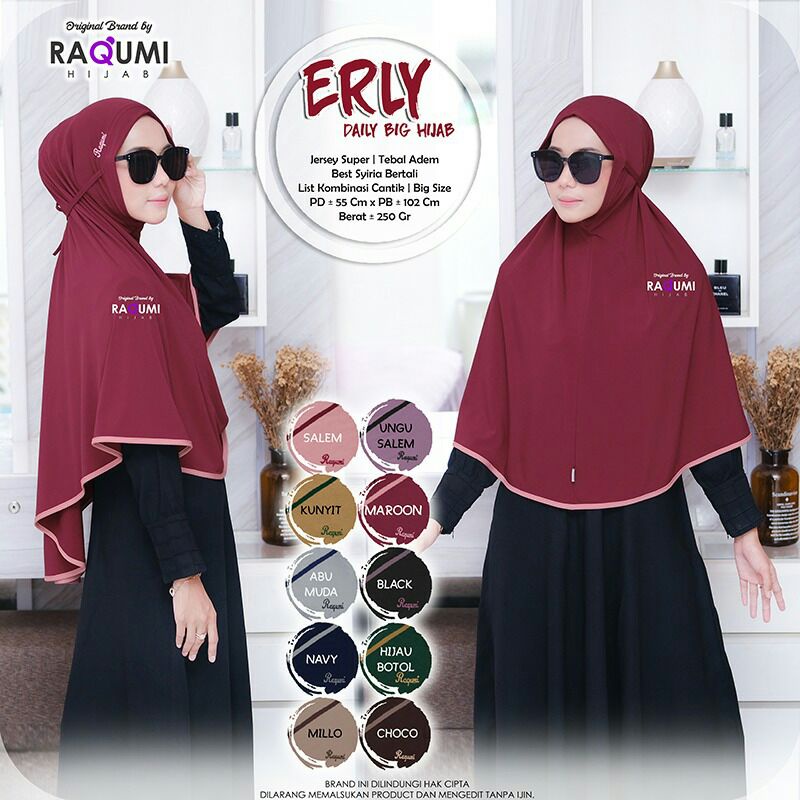 Hijab Instan Erly Big Original Raqumi x MNV Hijab