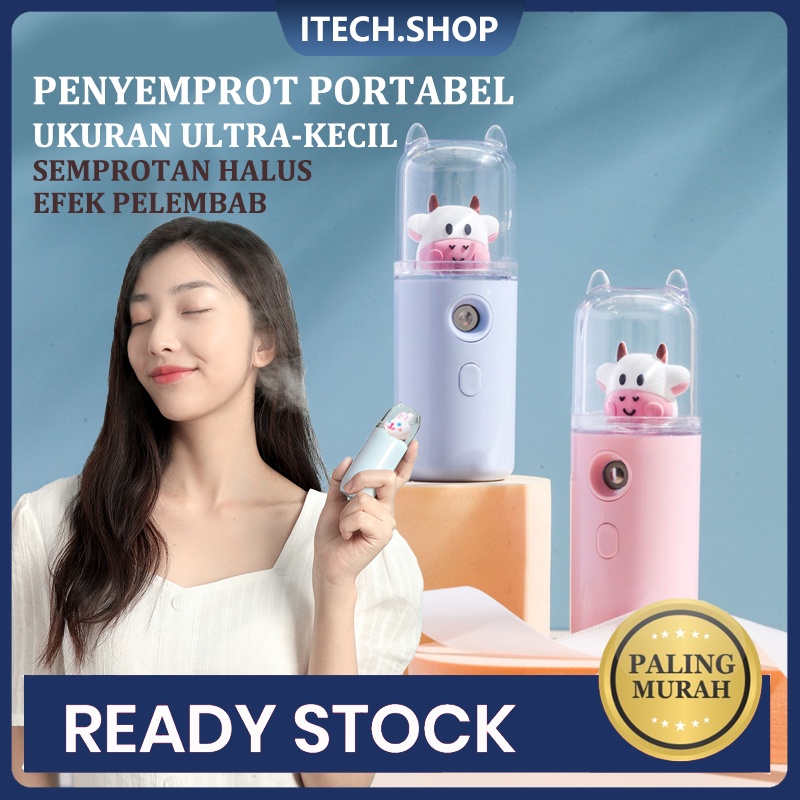 Nano Sprayer Pelembab Kulit Wajah Portabel USB Isi Ulang 30ML