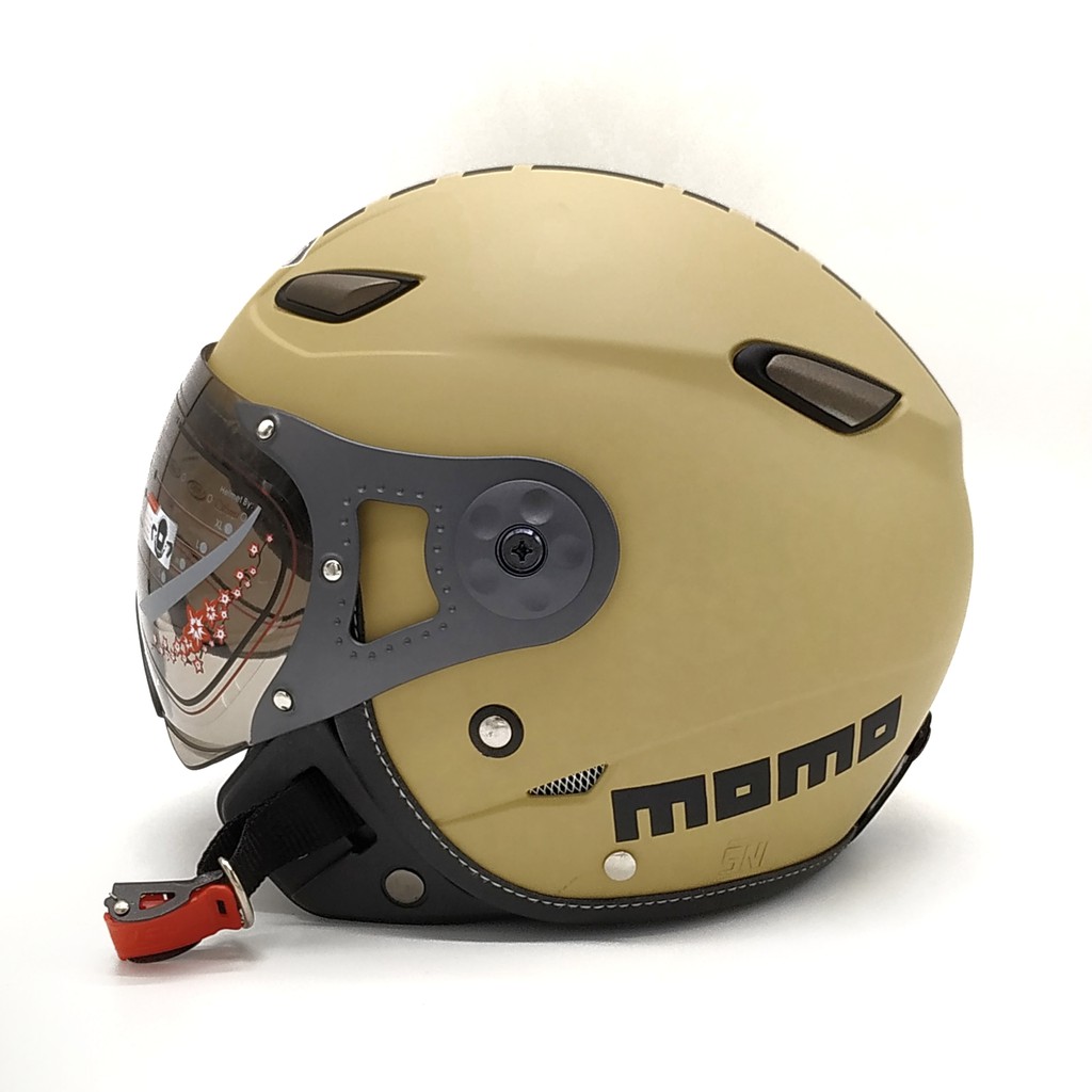 Helm JPN MOMO Pilot Cappuccino (Helm Retro/Bogo/Klasik/Classic/Vespa)