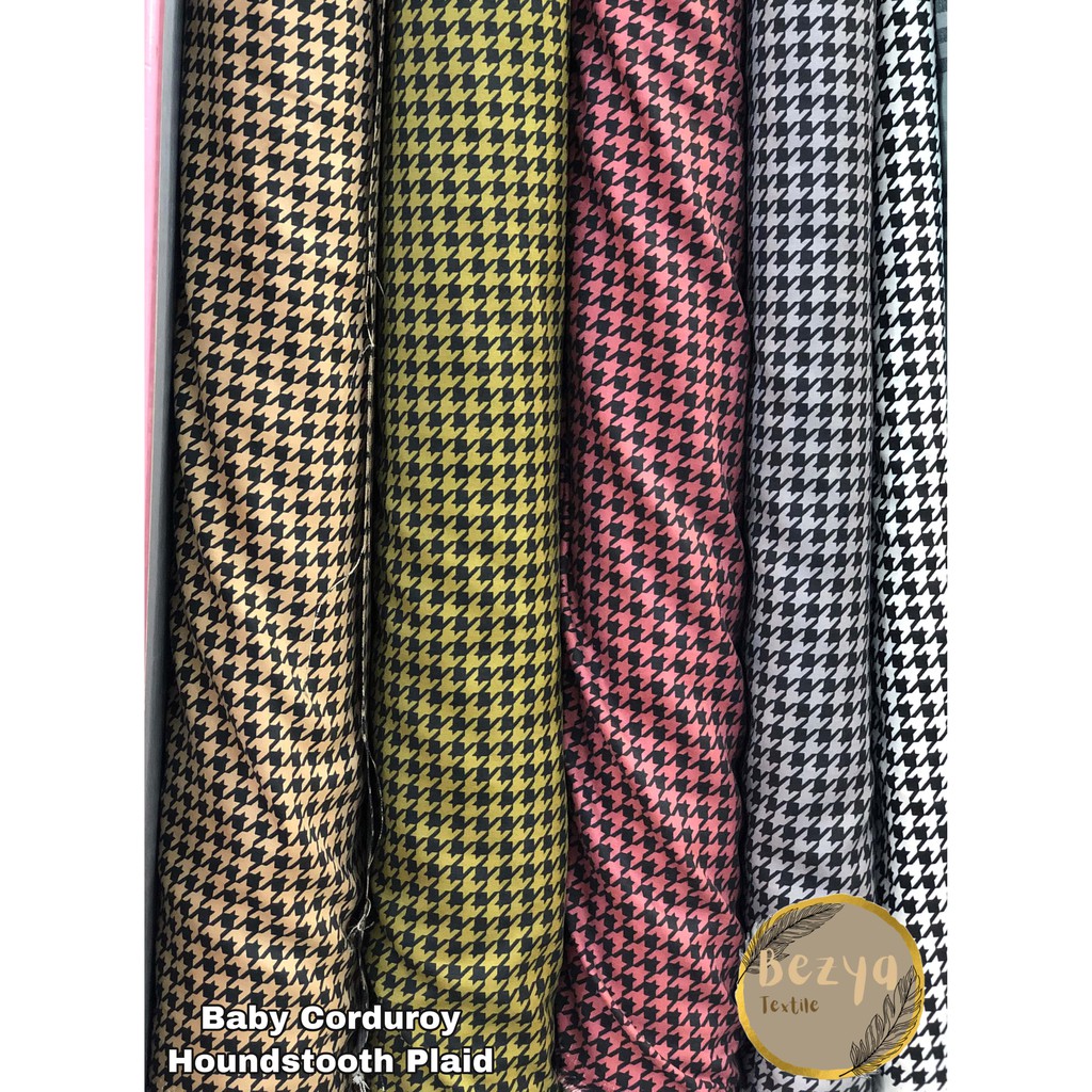 Kain Corduroy Motif Houndstooth Plaid / Suede / Baby Corduroy