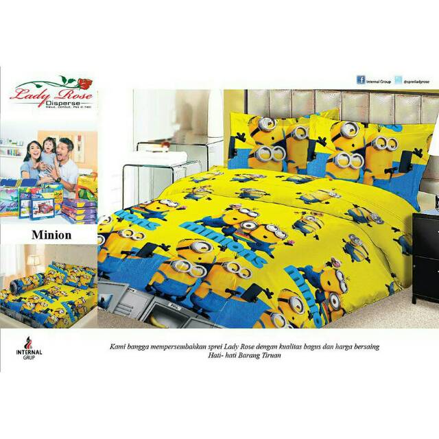 Sprei Lady Rose Minion 180*200
