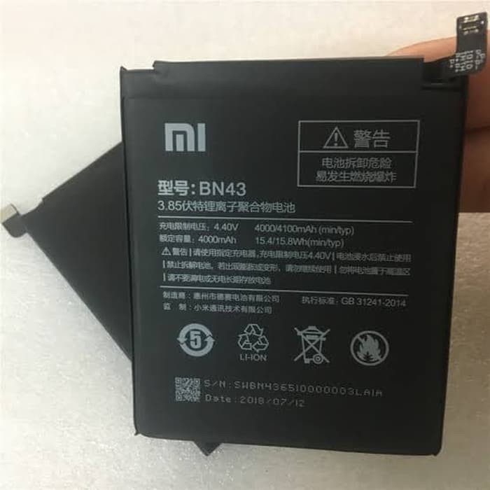 Battery Baterai Xiaomi Redmi Note 4x BN43 BN 43 Original OEM