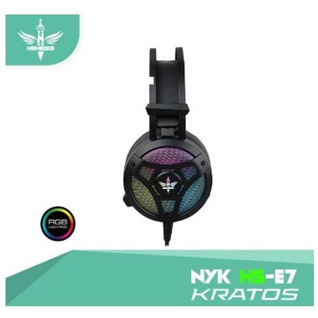 ITSTORE NYK Headset Gaming Kratos Rgb 7.1 Hs-E7 Headphone hs e7 hse7 Orginal Garansi Resmi LED USB