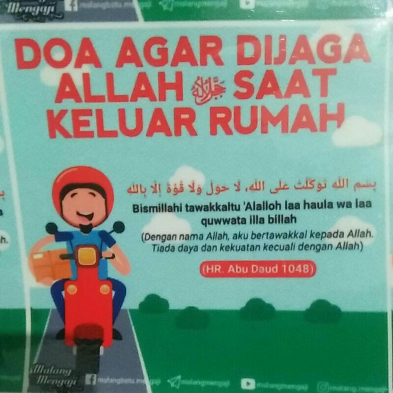 sticker doa keluar rumah