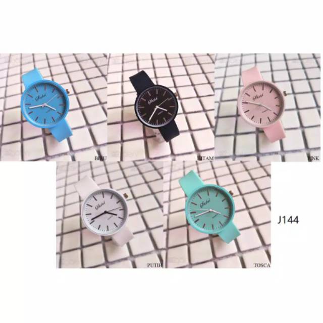 Medan Termurah Strap soft rubber Jam import jam tangan wanita Pria ruber