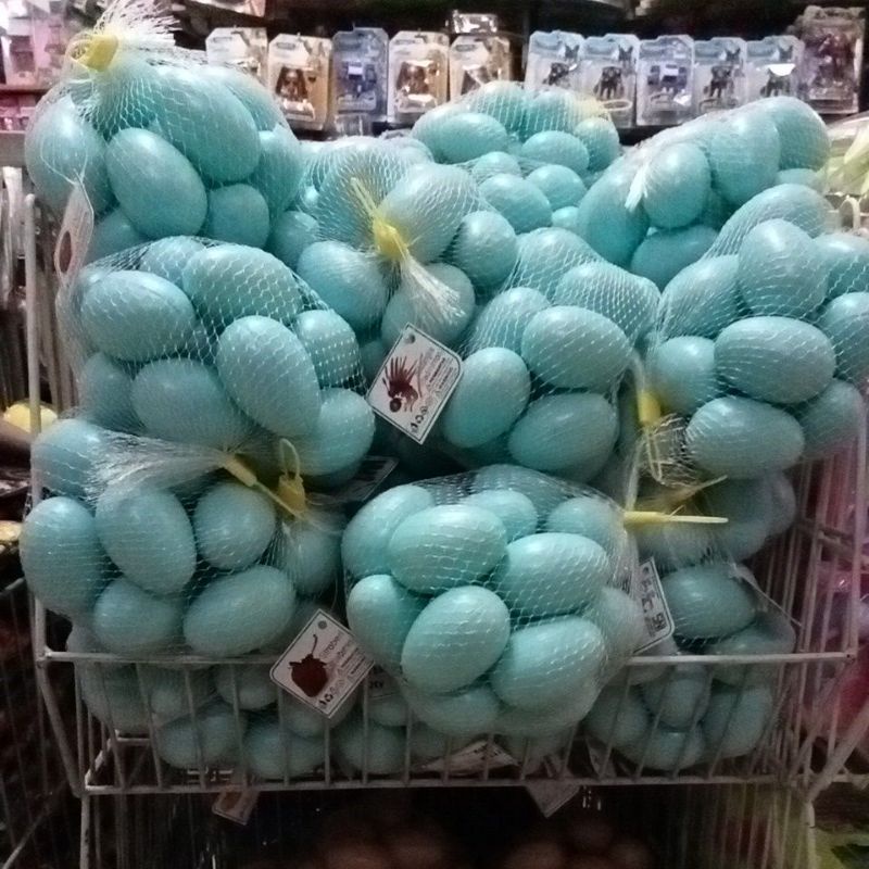 MURAH !! SH 181 Mainan anak telur teluran Bebek warna biru seperti telur asin asli SH181