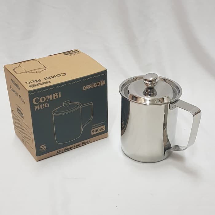 Cookville Stainless Combi Mug 500 ml / Cangkir Stainless 500 cc