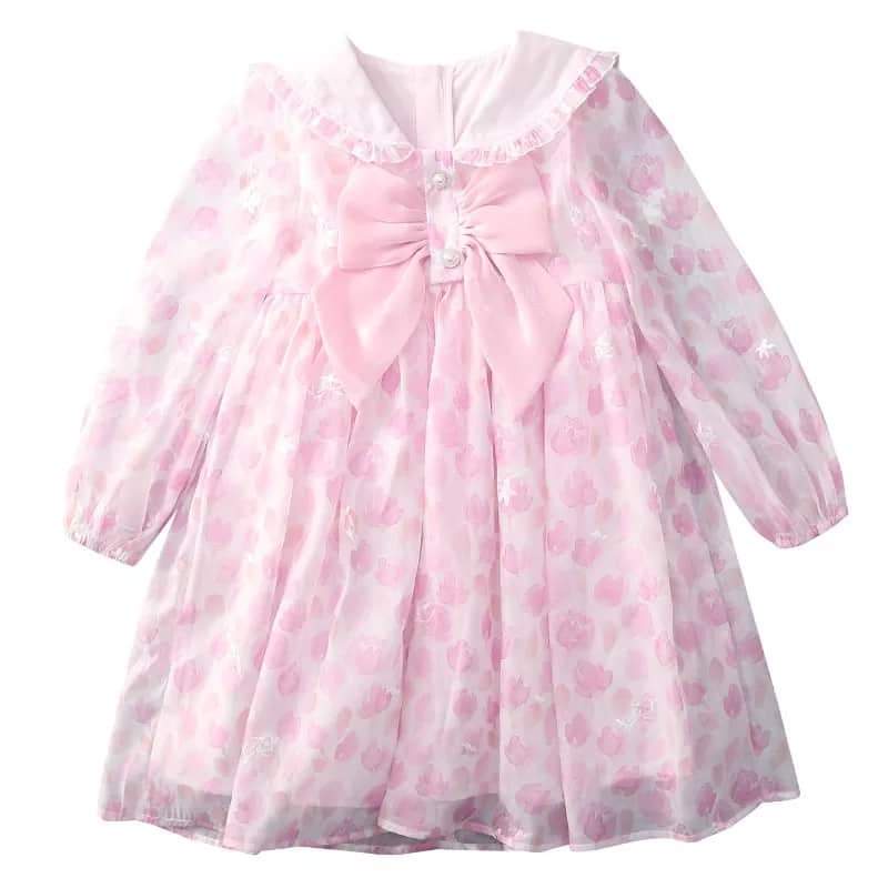 Dress Anak Perempuan Ribbon Full Flower