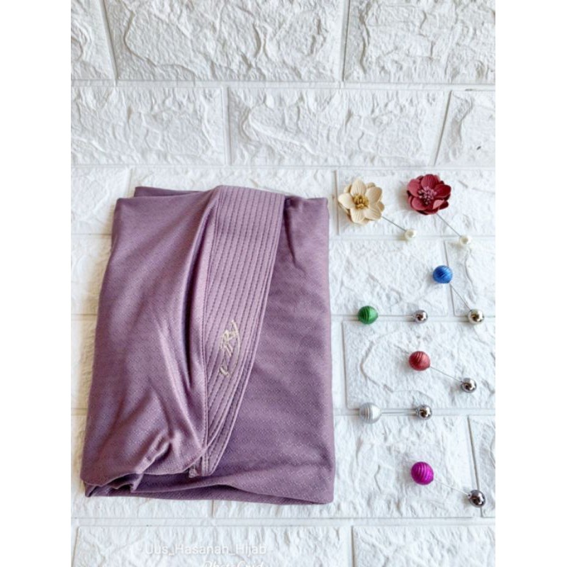 (Original Arey) YUMNA•• Kerudung instan•° Jilbab Instan Jersey-Dusty Purple