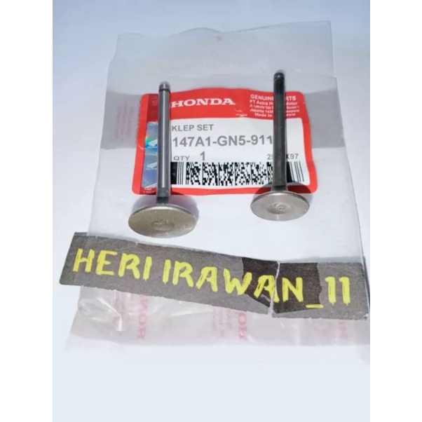 kelep set GN5 payung klep sepasang Honda grand legenda Supra lama win prima.ORi