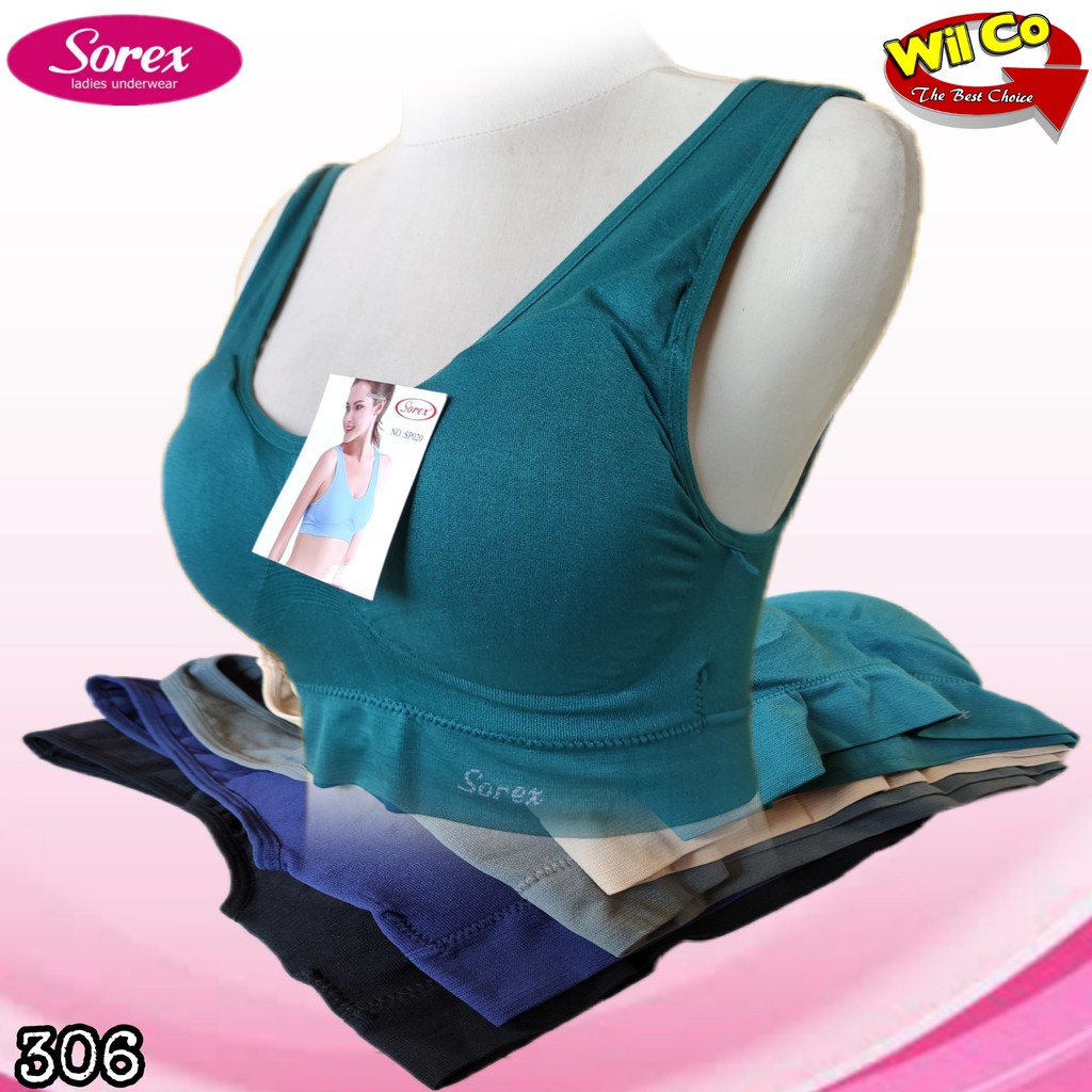 K306 - BRA/BH SPORT SOREX BUSA (bisa dilepas) STRETCH TANPA KAWAT FREE SIZE SETARA 36-40