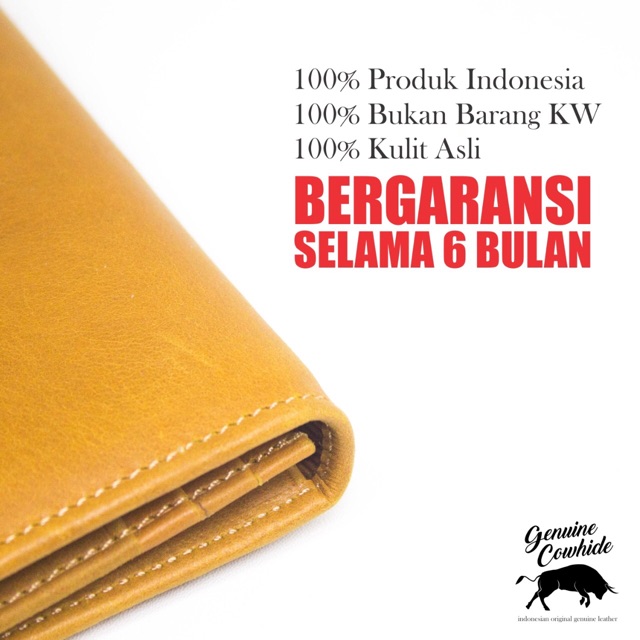 Dompet Wanita 100% Kulit Asli Model Panjang - Dompet Kulit Asli