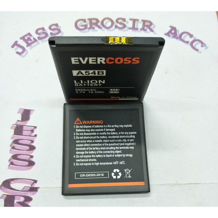 Baterai Battery Batre Evercross Evercoss Cross A54B A54C Double Power - Hitam