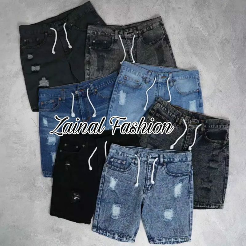 Celana Jeans Pendek Robek / Ripped jeans shortpants SWER