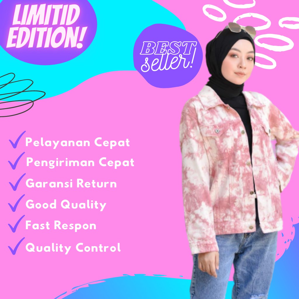 Pakaian Outer Atasan Jaket Jeans Tebal Denim Wanita Import Levis Cewek Kekinian Terbaru 2021