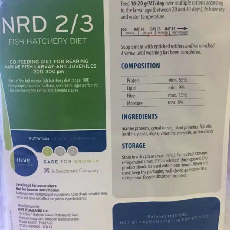 Grosir  pakan ikan hias guppy cupang pelet NRD 2/3 200 300 mikron kemasan 100gr murah original
