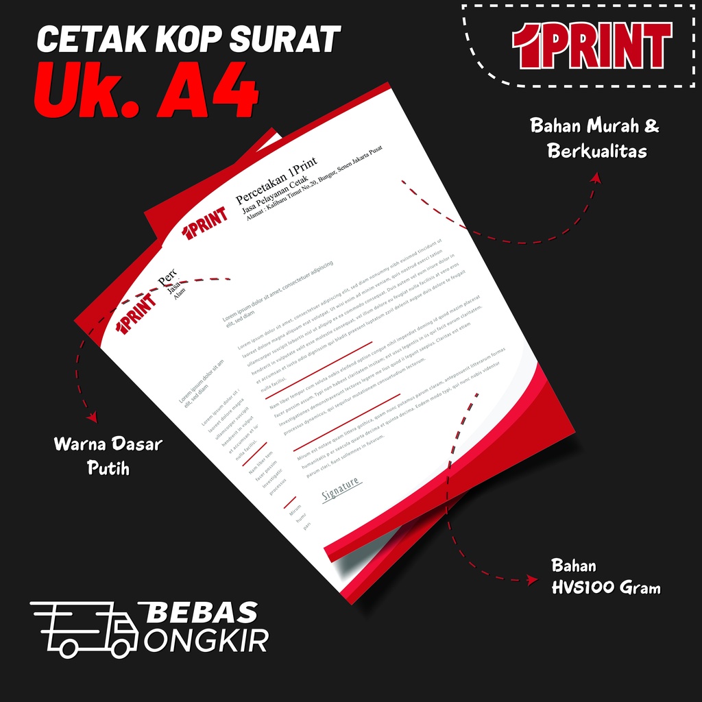 

Cetak Kop Surat A4 | Print Kepala Surat A4