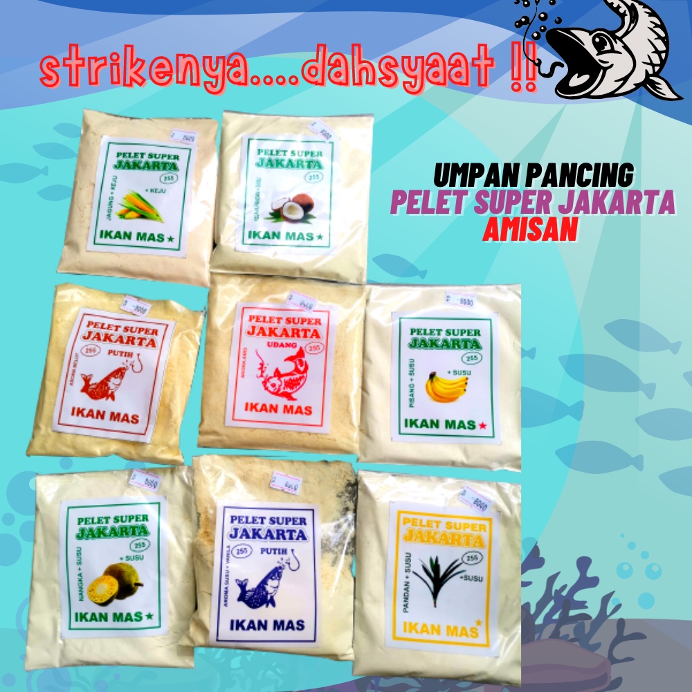 Umpan Amisan Pancing Pelet Super Jakarta Aneka Rasa Aroma 255