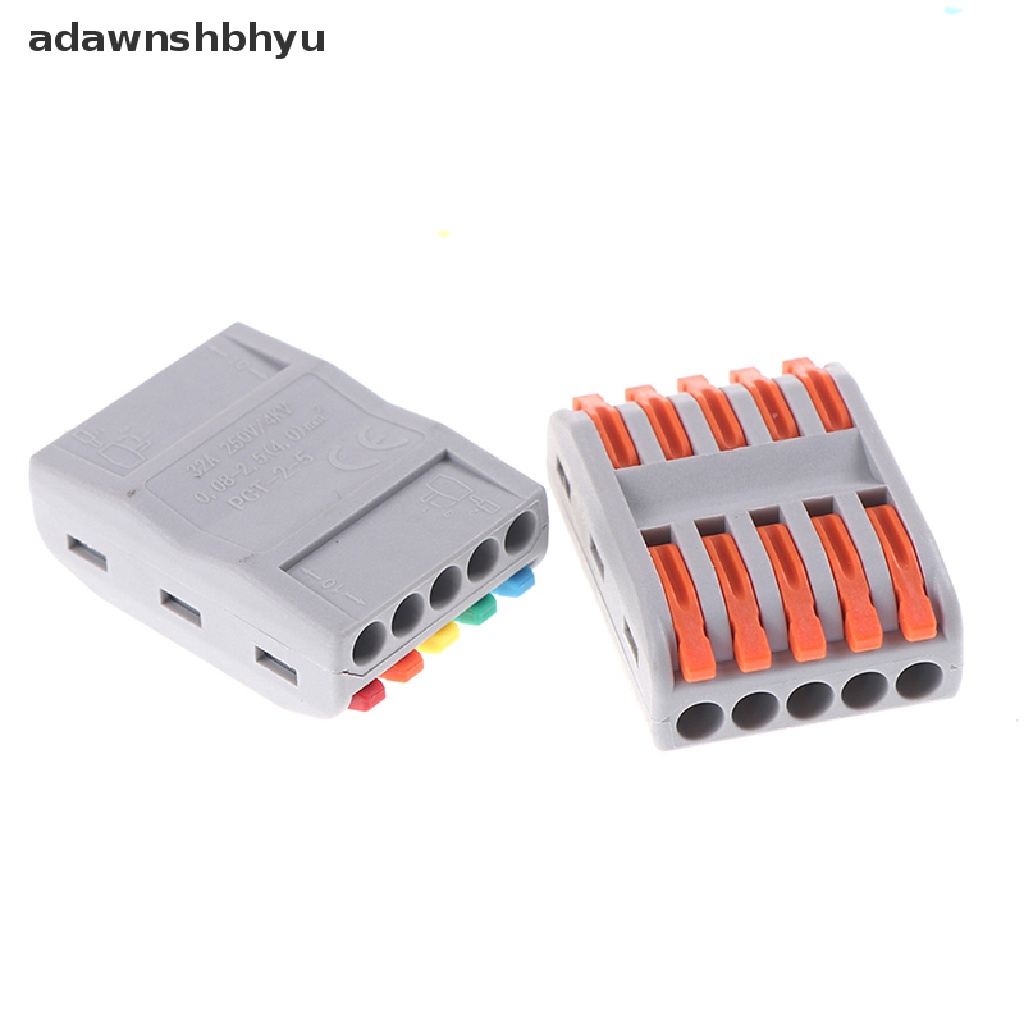 Konektor Kawat adawnshbhyu 5PCS PCT-222 Terminal Block Conductor SPL-2/3Termina Push-In