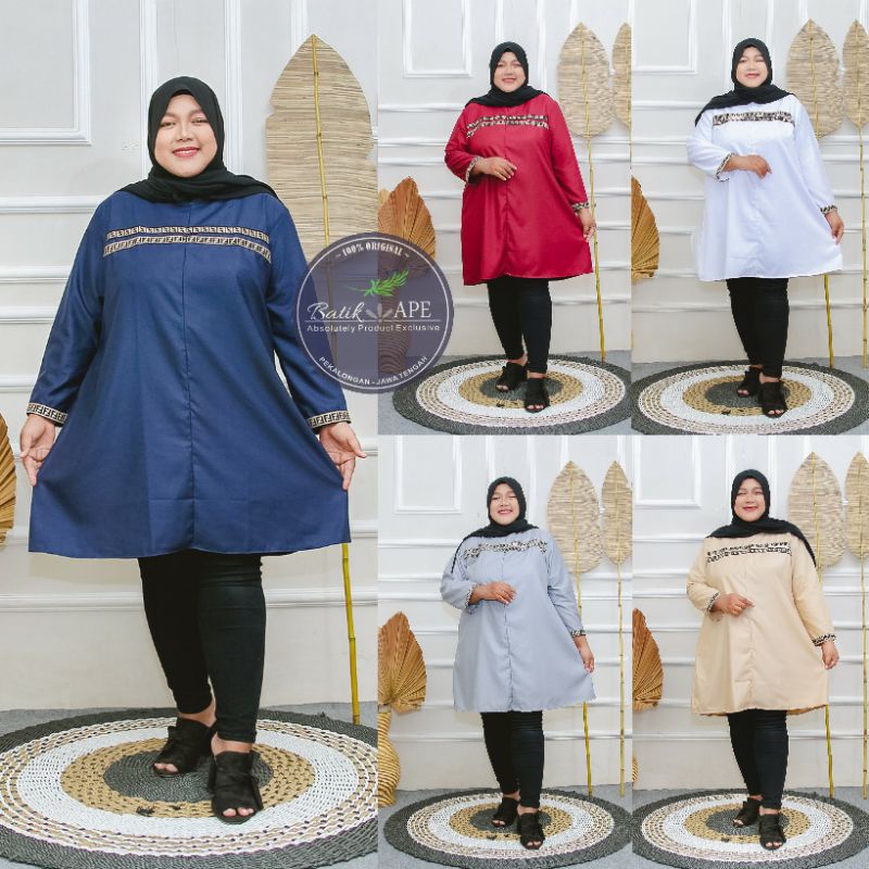 BAJU MUSLIM ATASAN WANITA MUSLIMAH KURTA QURTA FF TOYOBO IMPORT ORIGINAL SERI WARNA NAVY MERAH PUTIH KREM ABU GREY TUNIK KOKO FF VIRAL SIZE KOMPLIT DARI STANDAR SAMPAI JUMBO BIGSIZE LD 140CM MODERN MURAH BERKUALITAS TEBAL