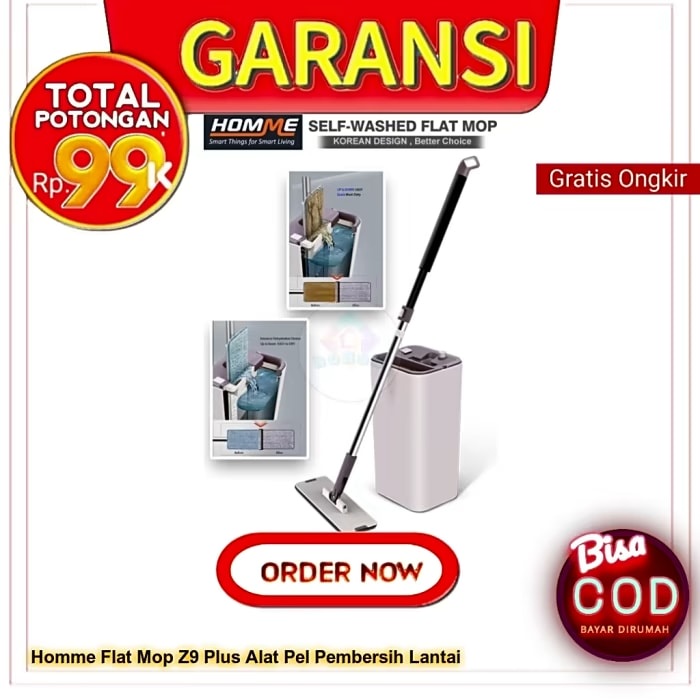 Homme Flat Mop Z9 Plus Alat Pel Pembersih Lantai
