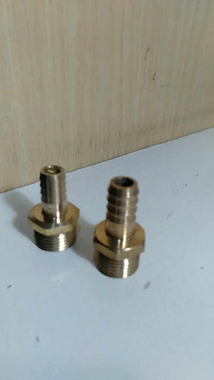 Nipple / Nepel Selang Drat Luar Kuningan 3/8 X 1/2