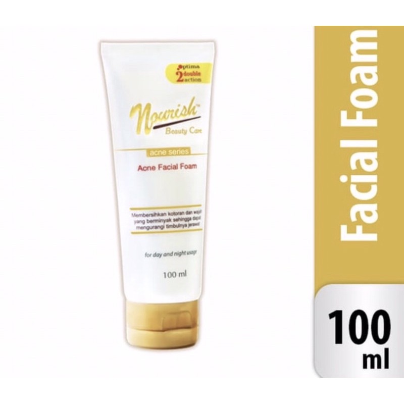 Nourish acne facial foam 100 ml ( pembersih wajah untuk kulit jerawat )