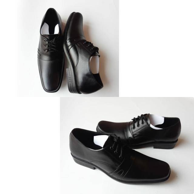 Sepatu pria formal tali asli kulit