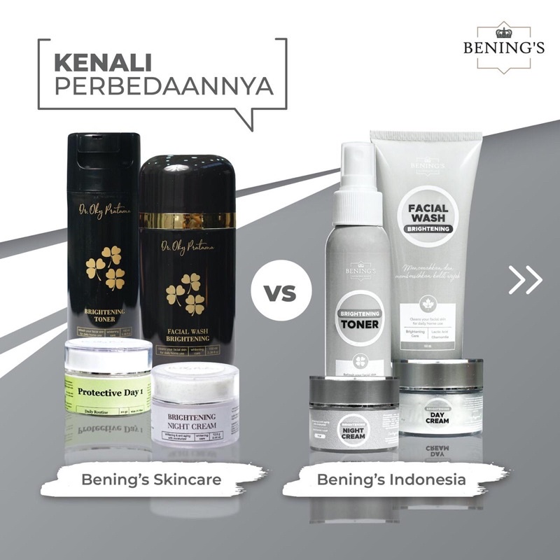 BENINGS SKINCARE DR OKY PRATAMA PAKET BRIGHTENING UNTUK MENCEGAH DAN MENGATASI KULIT KUSAM AGAR GLOWING ( BENINGS INDONESIA )-6
