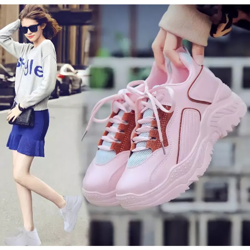 Sepatu Sneakers Wanita Import Ala Korea Warna Putih Sepatu Sneakers Wanita Korea Murah Warna Pink Se
