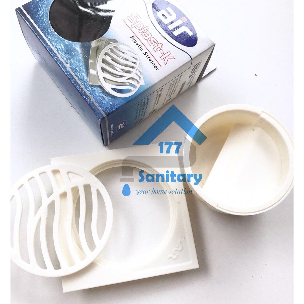 Saringan Got PVC merek AIR Anti Tikus Kecoa- Floor Drain plastik filter strainer pembuangan air mandi drainer strainer putih /D10