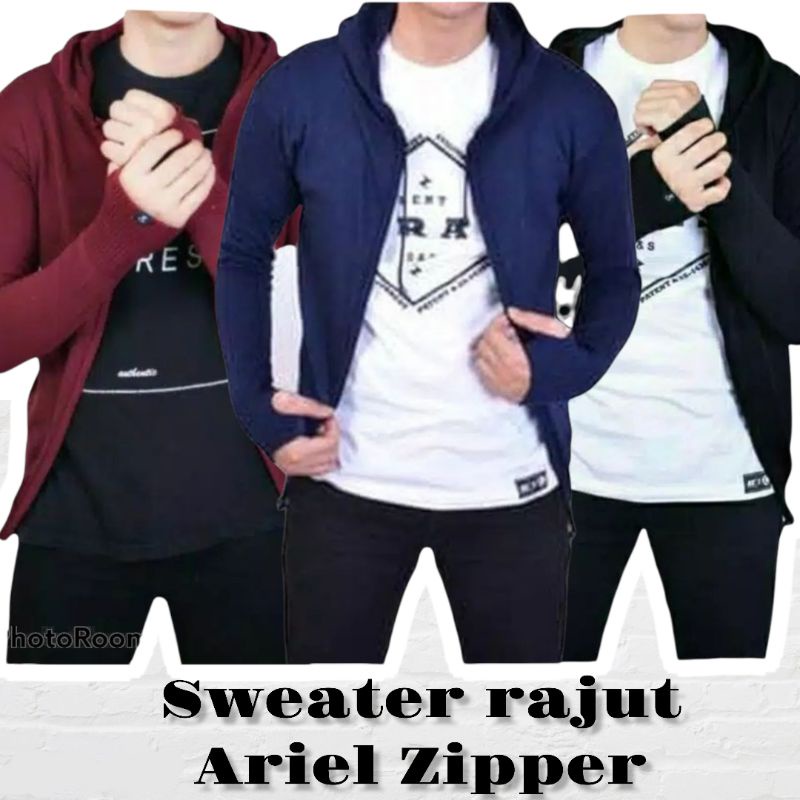 SN - Jaket / Sweater rajut Ariel Zipper