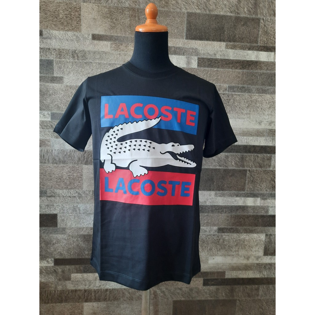 KAOS OBLONG LACOSTE BLACK// KAOS OBLONG PRIA // KAOS LACOSTE