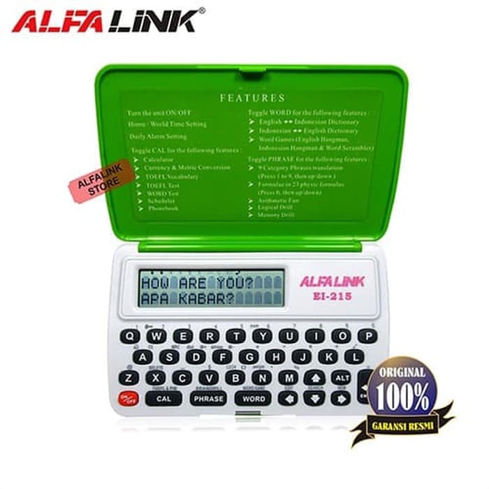 

Promo ALFA LINK Electronic Dictionary EI-215 Elegan